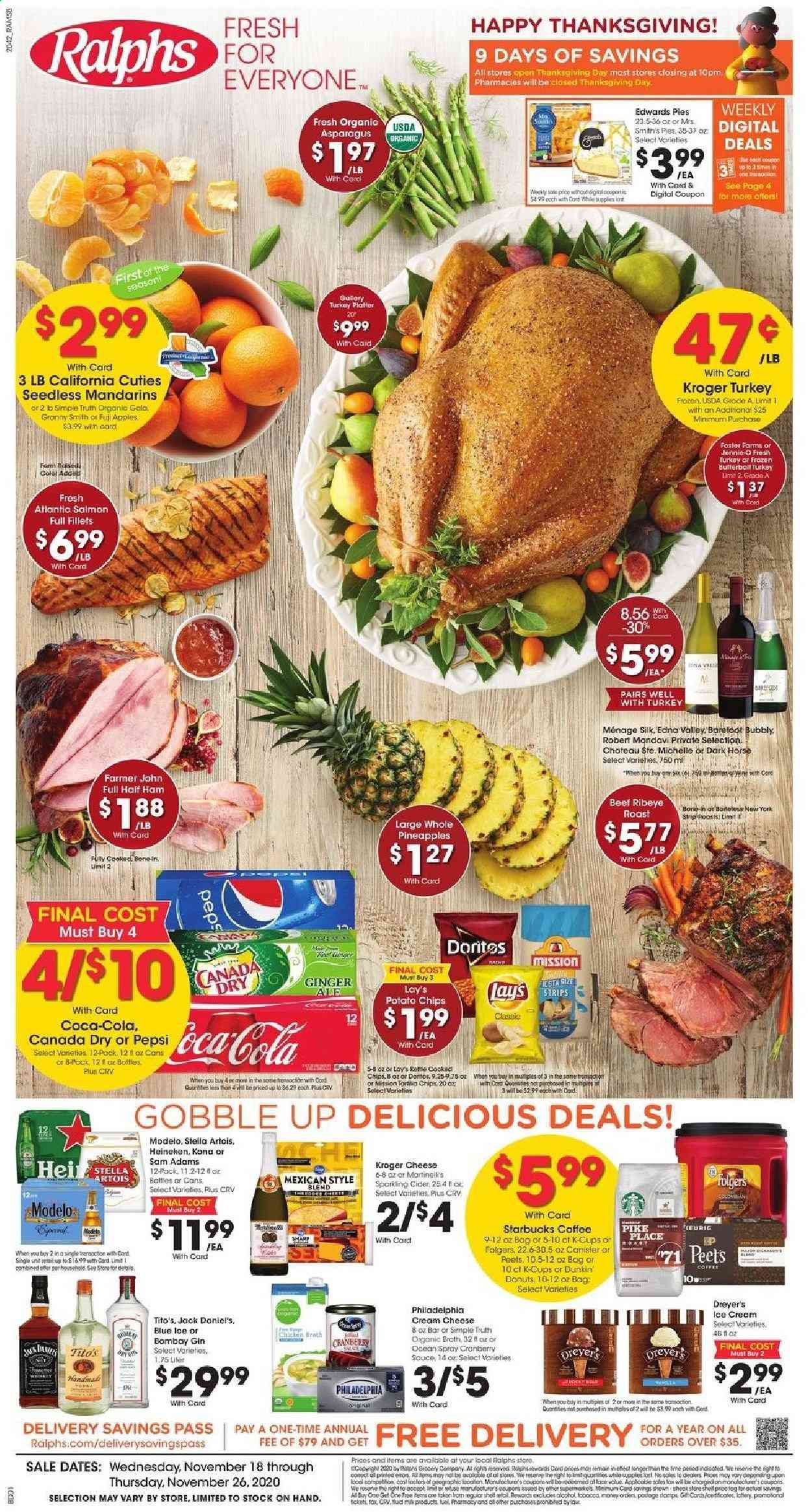 Ralphs (DC, DE, FL, GA, MD, NC, SC, VA) Weekly Ad Flyer November 18 to November 26