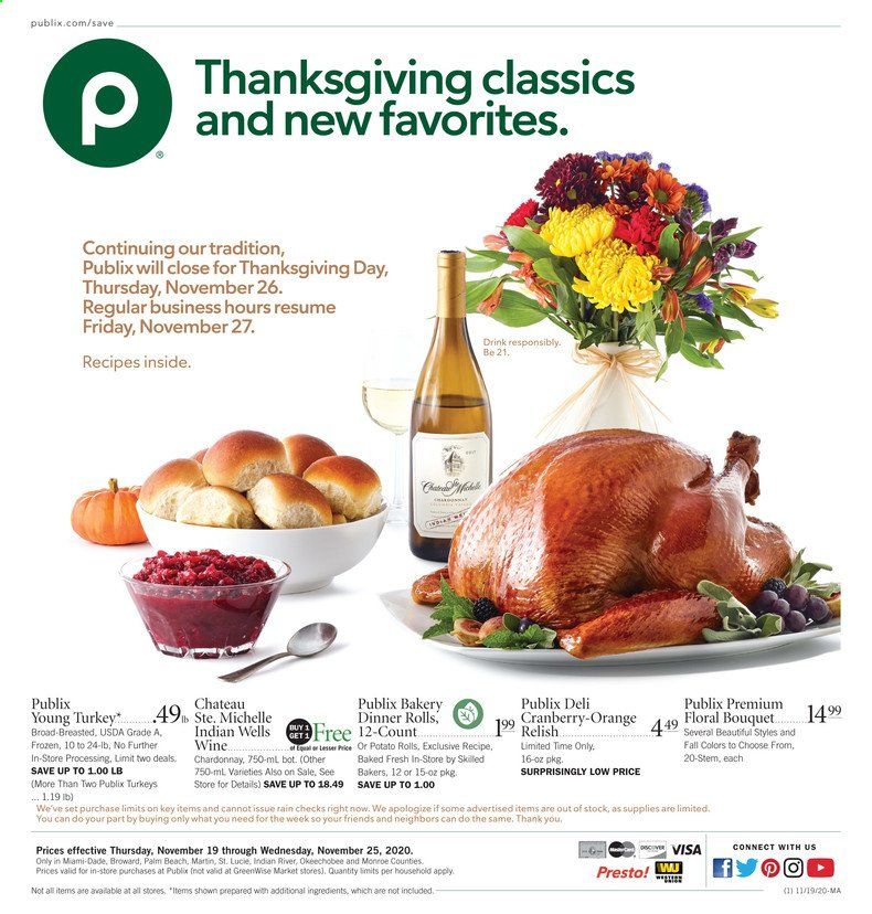 Publix (AL, FL, GA, NC, SC, TN, VA) Weekly Ad Flyer November 19 to November 25