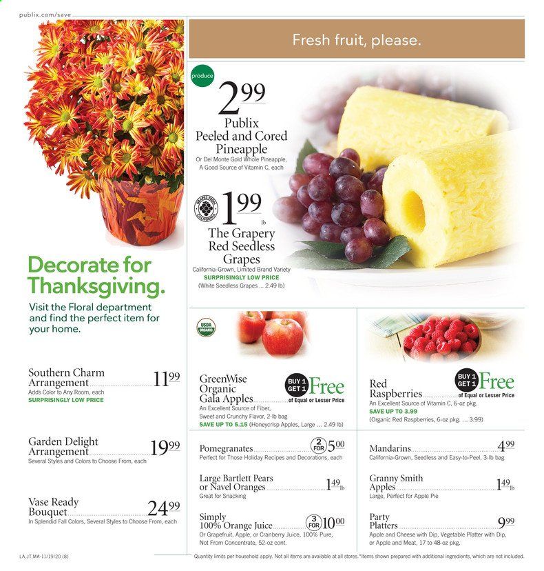 Publix (AL, FL, GA, NC, SC, TN, VA) Weekly Ad Flyer November 19 to November 25