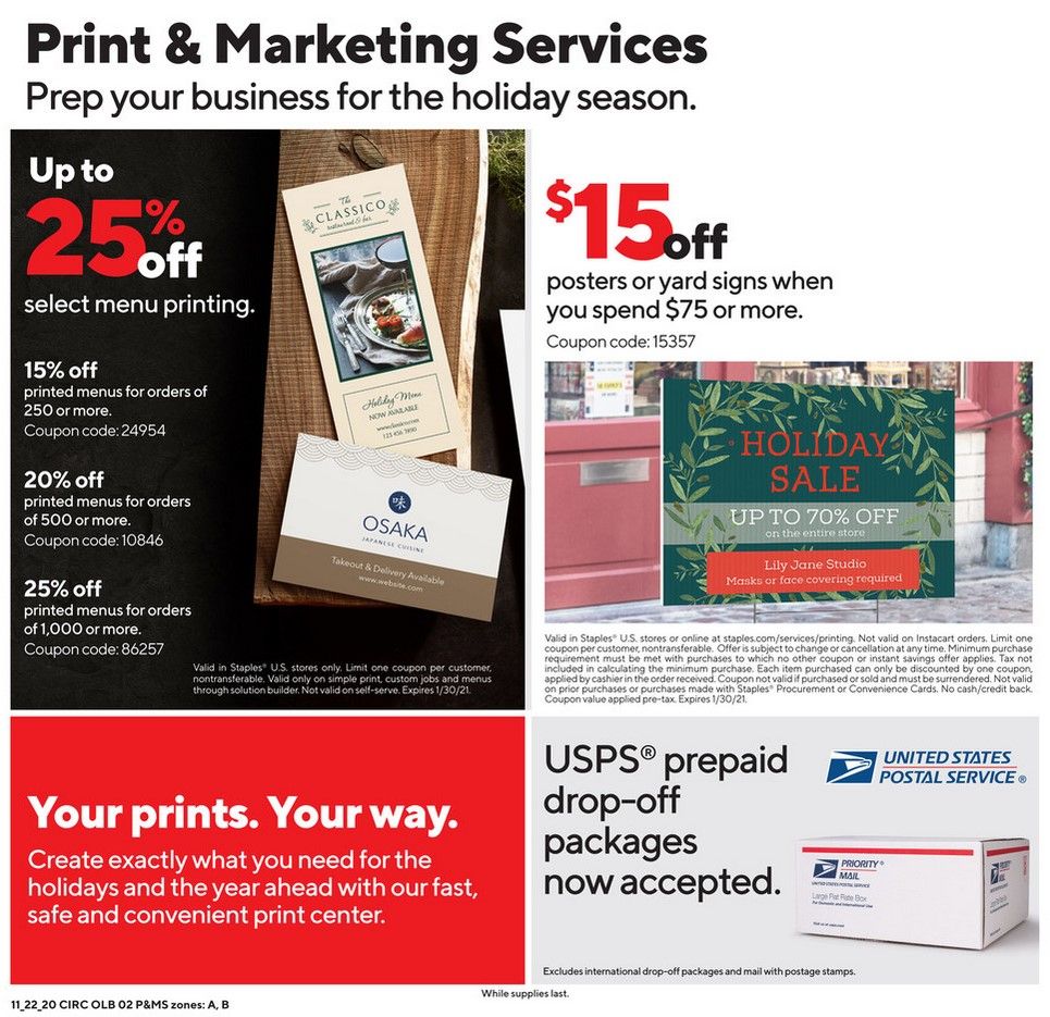 Staples Weekly Ad Flyer 11/22/20 – 11/28/20 ~ Staples Ad Preview!
