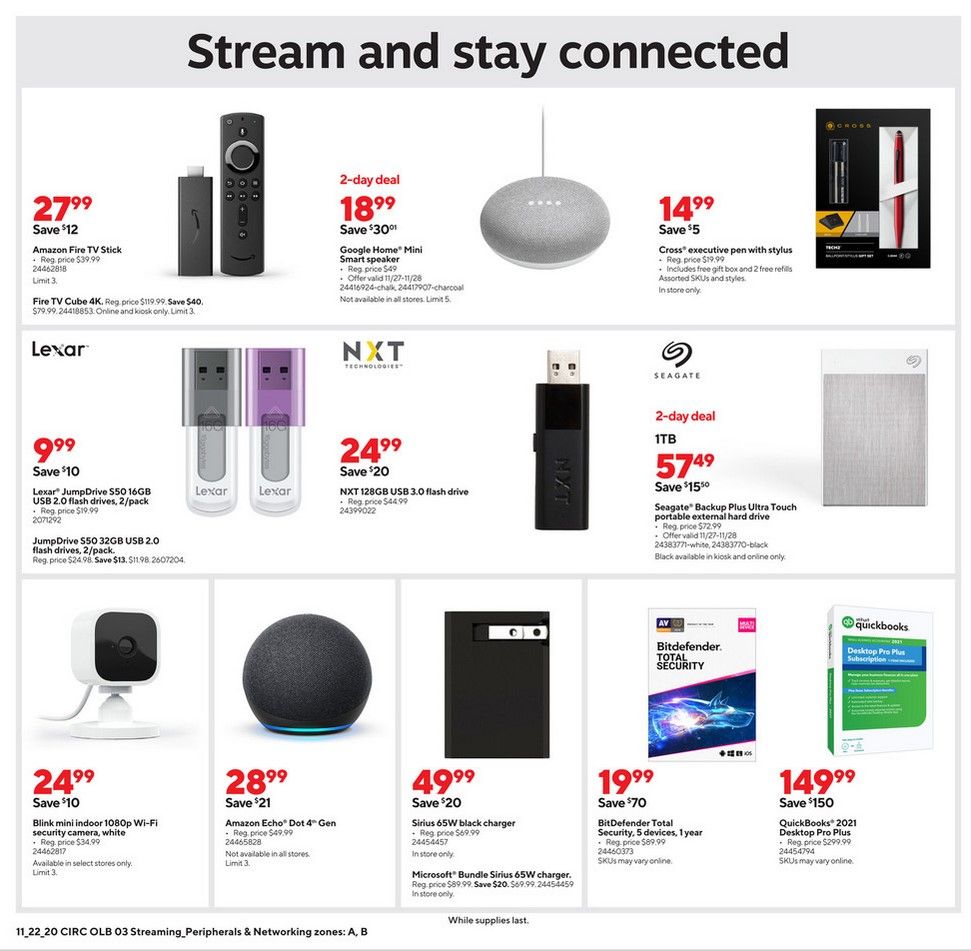 Staples Weekly Ad Flyer 11/22/20 – 11/28/20 ~ Staples Ad Preview!
