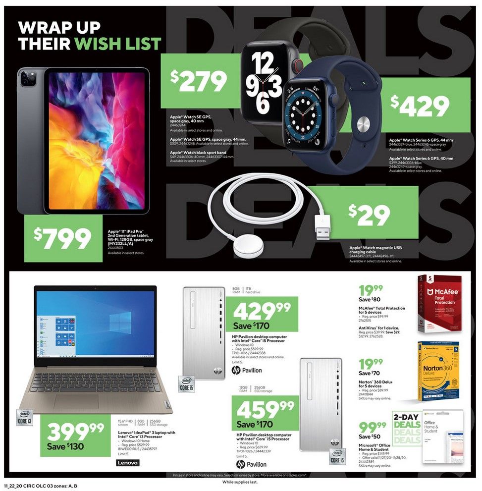 Staples Weekly Ad Flyer 11/22/20 – 11/28/20 ~ Staples Ad Preview!