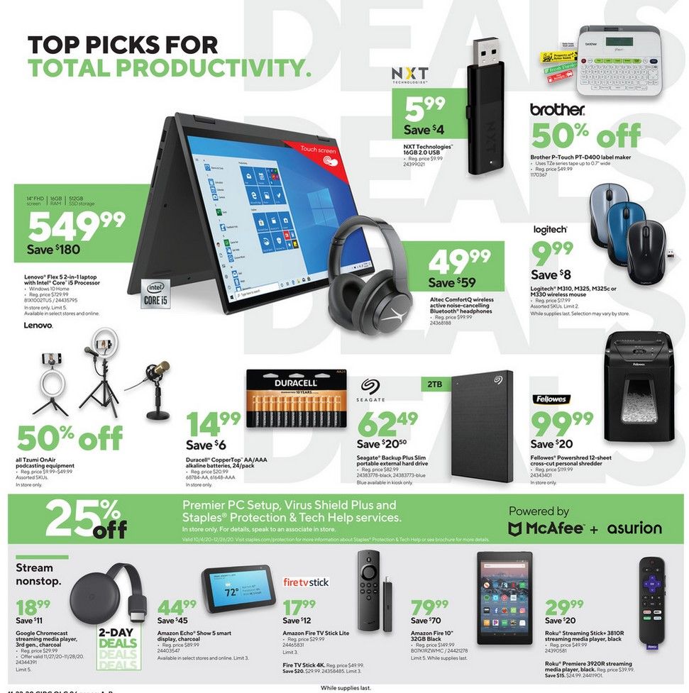 Staples Weekly Ad Flyer 11/22/20 – 11/28/20 ~ Staples Ad Preview!