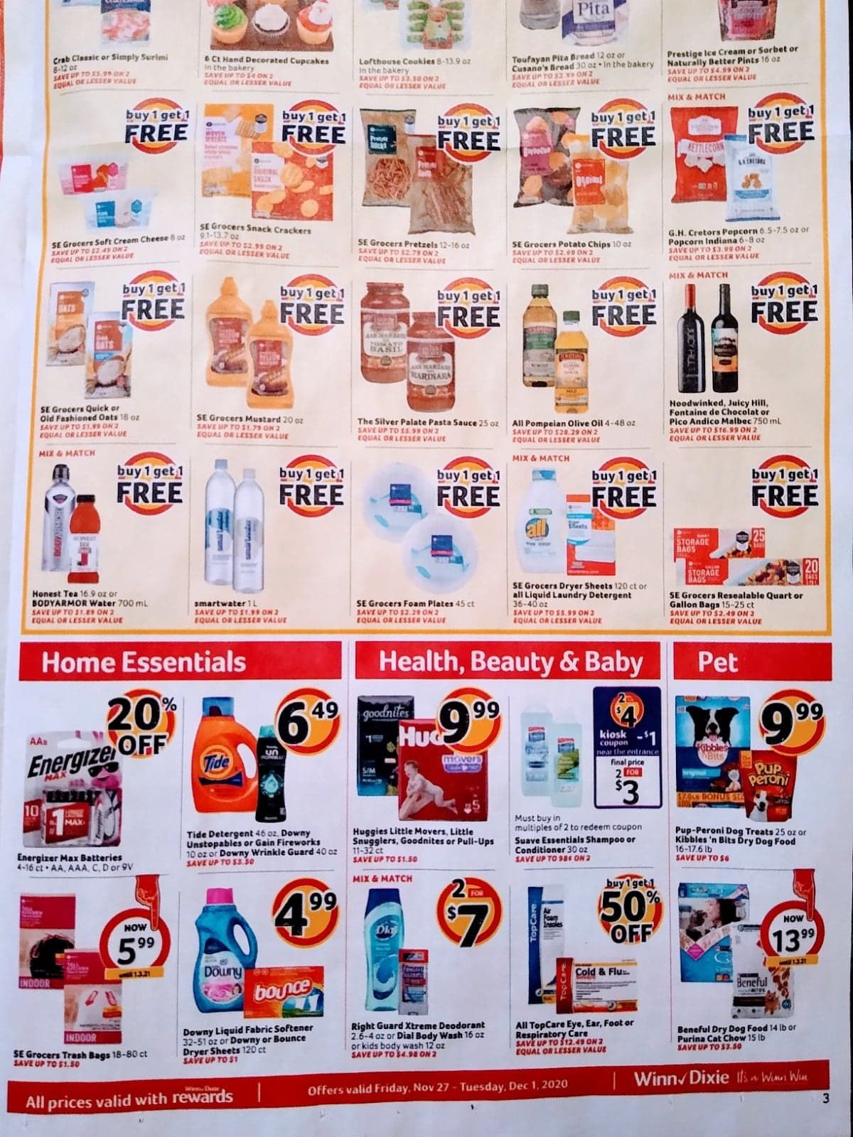 Winn Dixie Weekly Ad Flyer 11/27/20 – 12/1/20 & Winn Dixie Ad Preview!