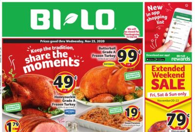 BI-LO Weekly Ad Flyer November 18 to November 25