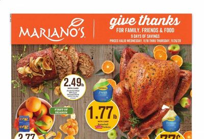 Mariano’s Weekly Ad Flyer November 18 to November 26