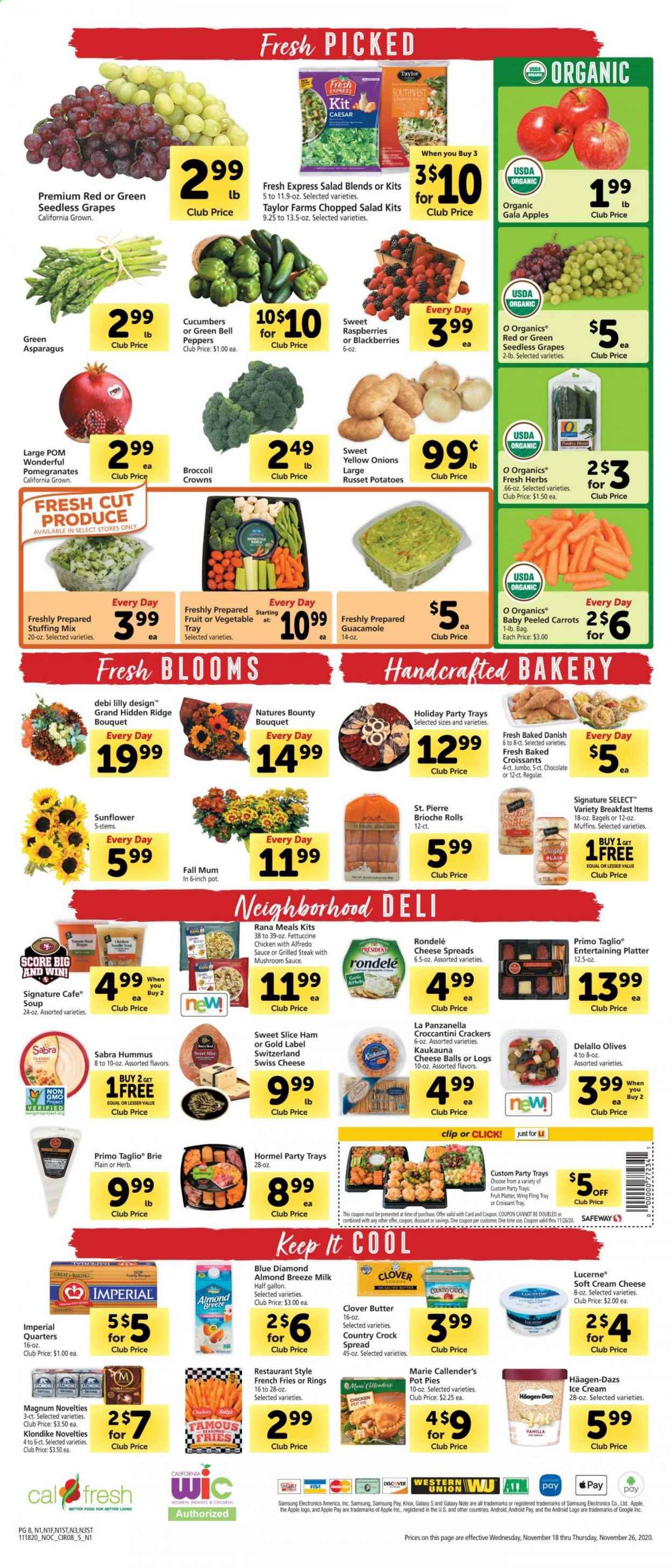Safeway (AZ, CA, CO, HI, MD, NE, OR, VA, WA) Weekly Ad Flyer November 18 to November 26
