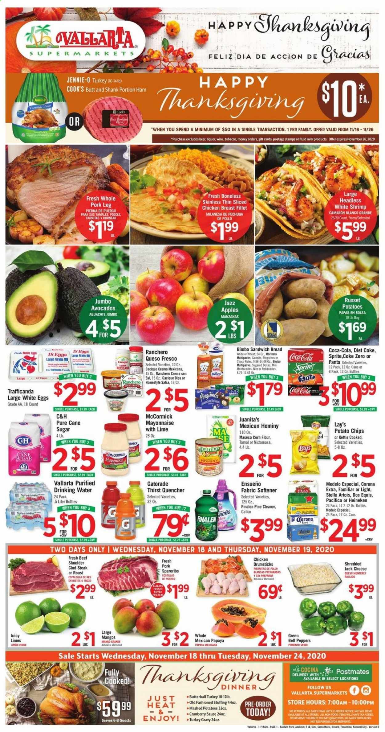 Vallarta (CA) Weekly Ad Flyer November 18 to November 24
