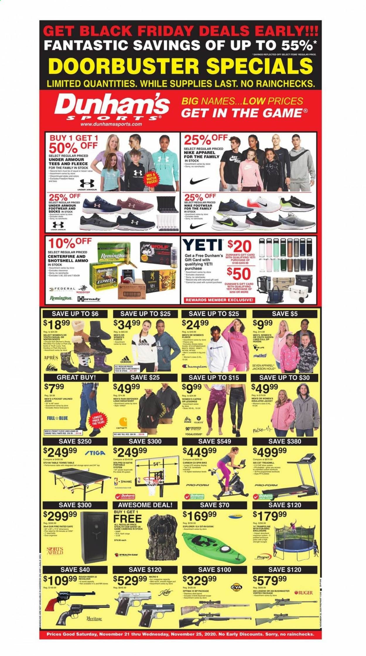 Dunham's Sports Weekly Ad Flyer November 21 to November 25