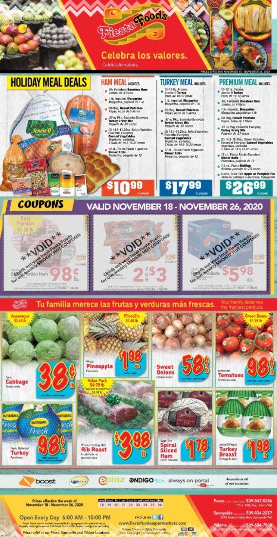 Fiesta Foods SuperMarkets Weekly Ad Flyer November 18 to November 26