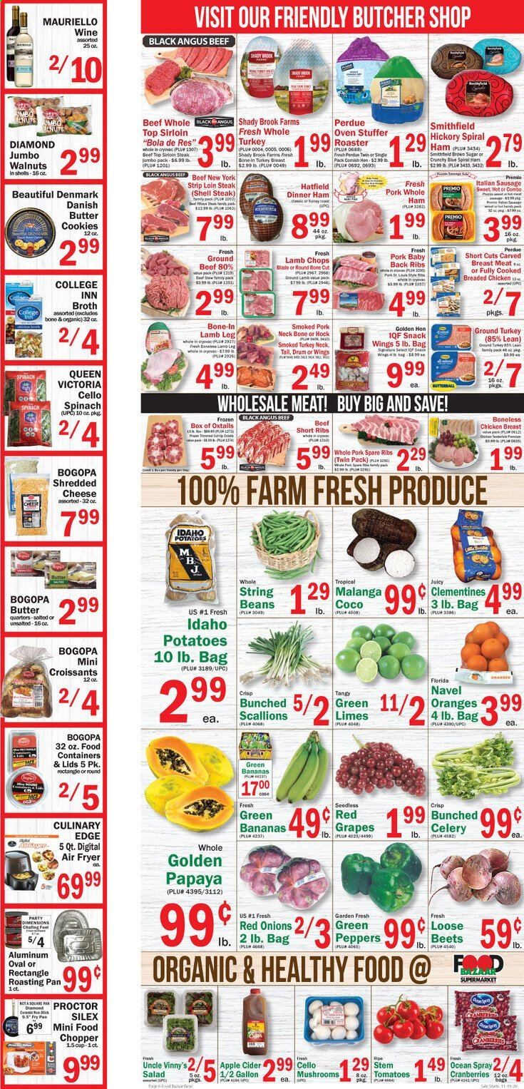 Food Bazaar (CT, NJ, NY) Weekly Ad Flyer November 19 to November 25