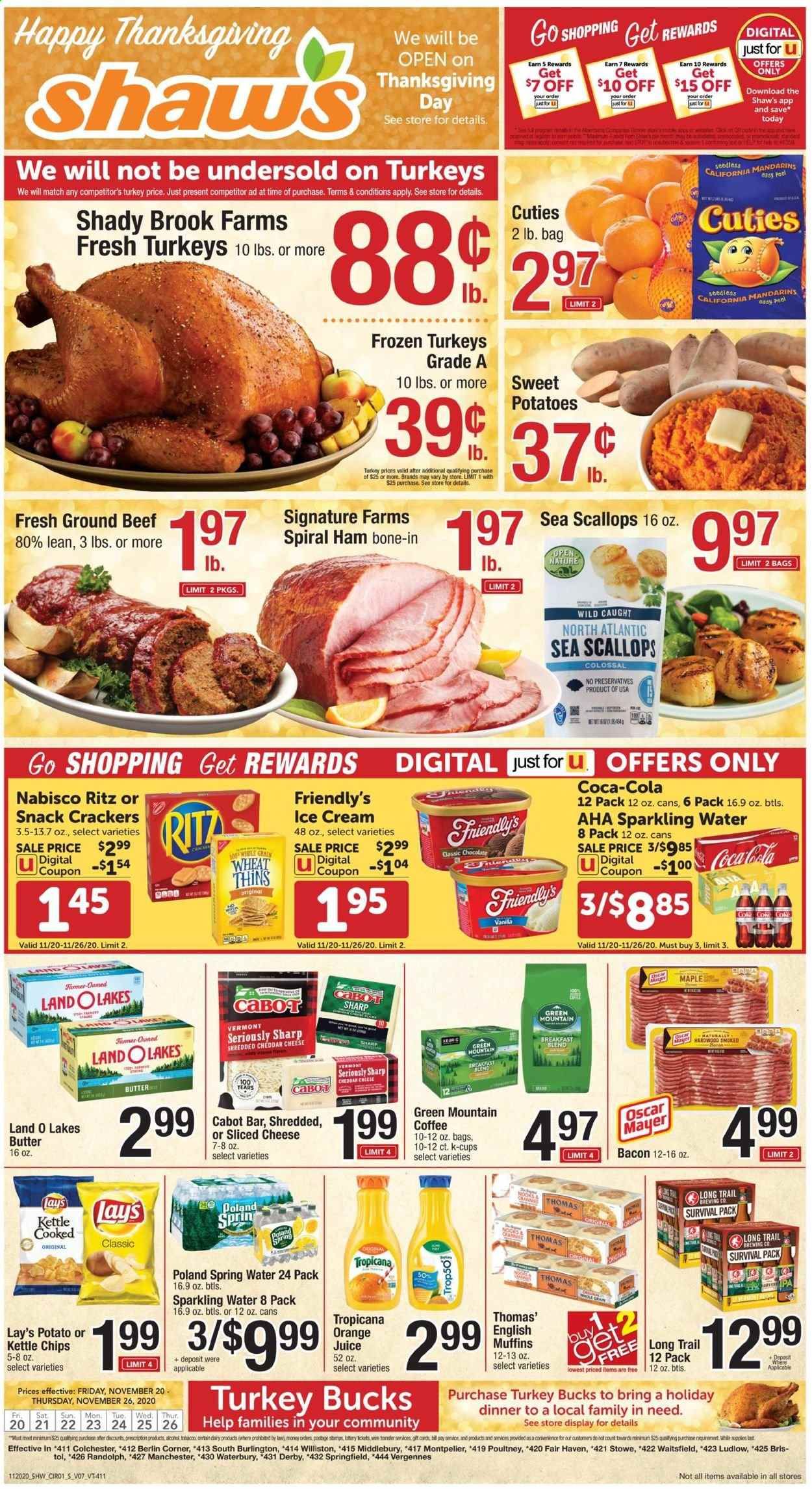 Shaw’s (MA, ME, NH, RI, VT) Weekly Ad Flyer November 20 to November 26