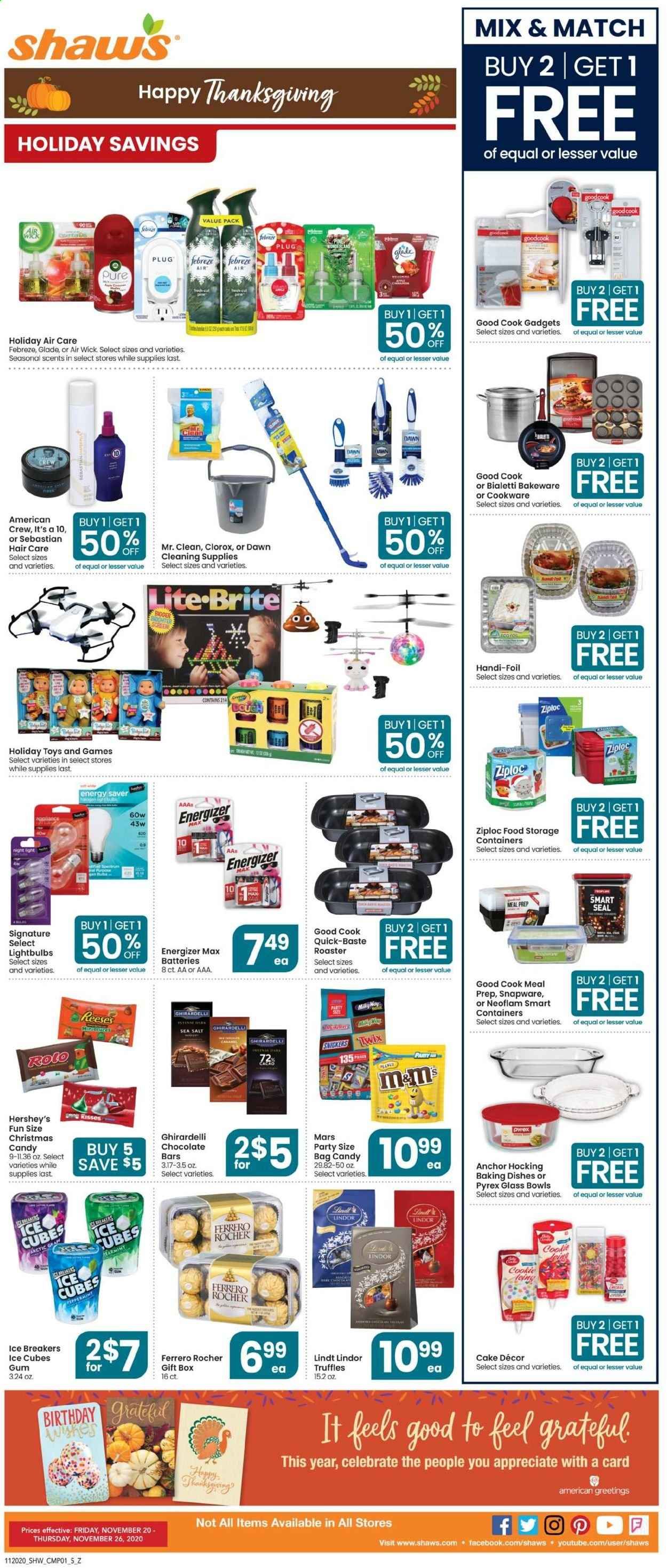 Shaw’s (MA, ME, NH, RI, VT) Weekly Ad Flyer November 20 to November 26