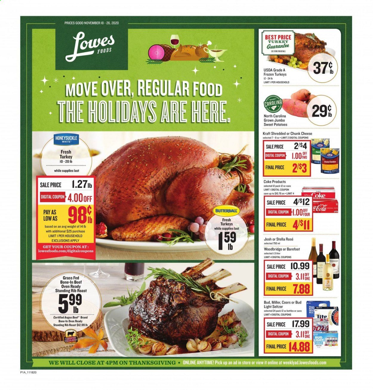 Lowes Foods Weekly Ad Flyer November 18 to November 26