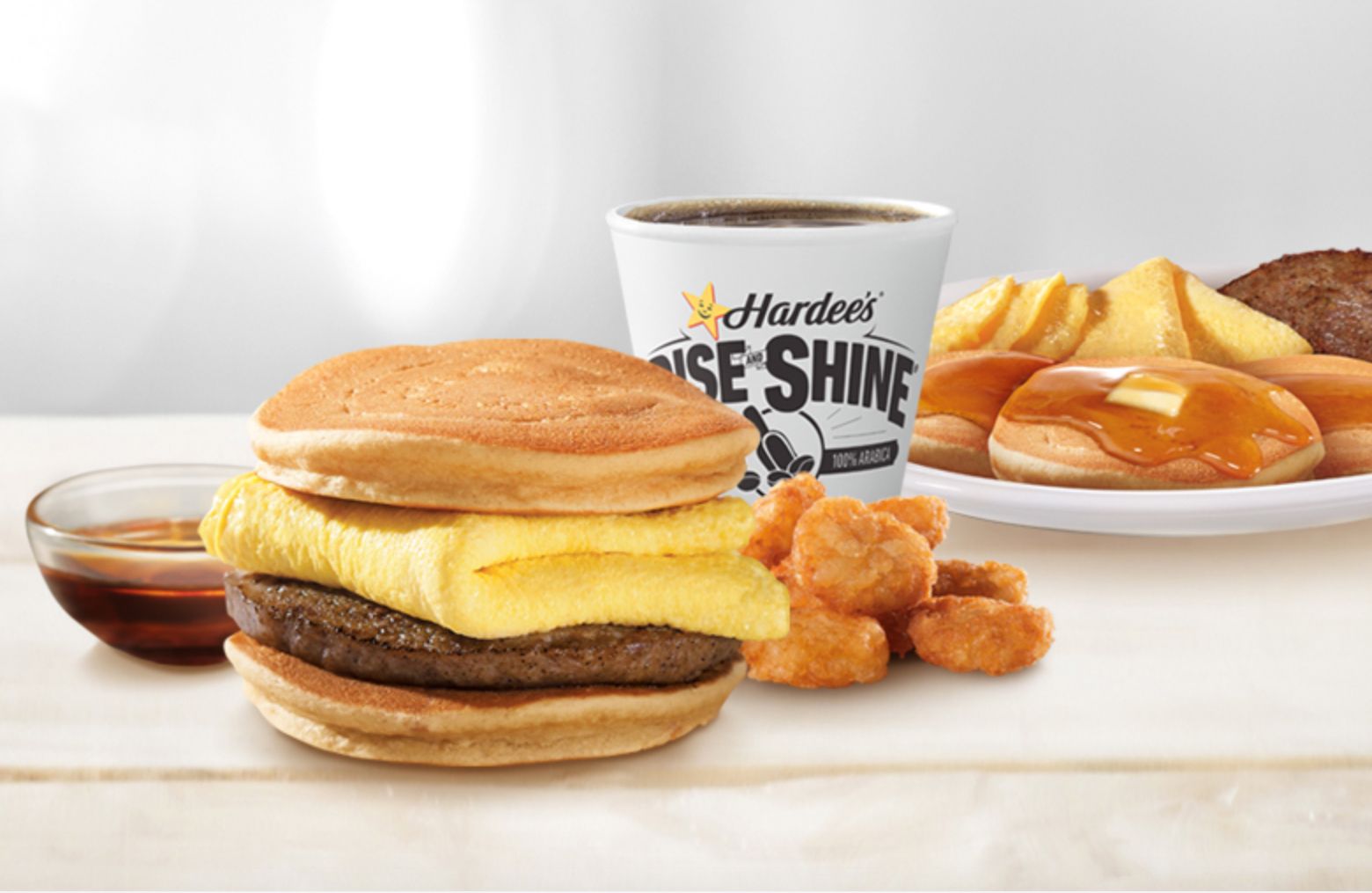 Selling Like Hot Cakes: New Hot Cake Breakfast Sandwich and Breakfast Platter Available at Hardee's Selling Like Hot Cakes: New Hot Cake Breakfast Sandwich and Breakfast Platter Available at Hardee's