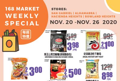 168 Market (CA) Weekly Ad Flyer November 20 to November 26, 2020