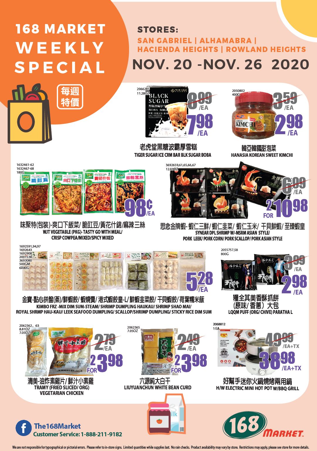 168 Market (CA) Weekly Ad Flyer November 20 to November 26, 2020