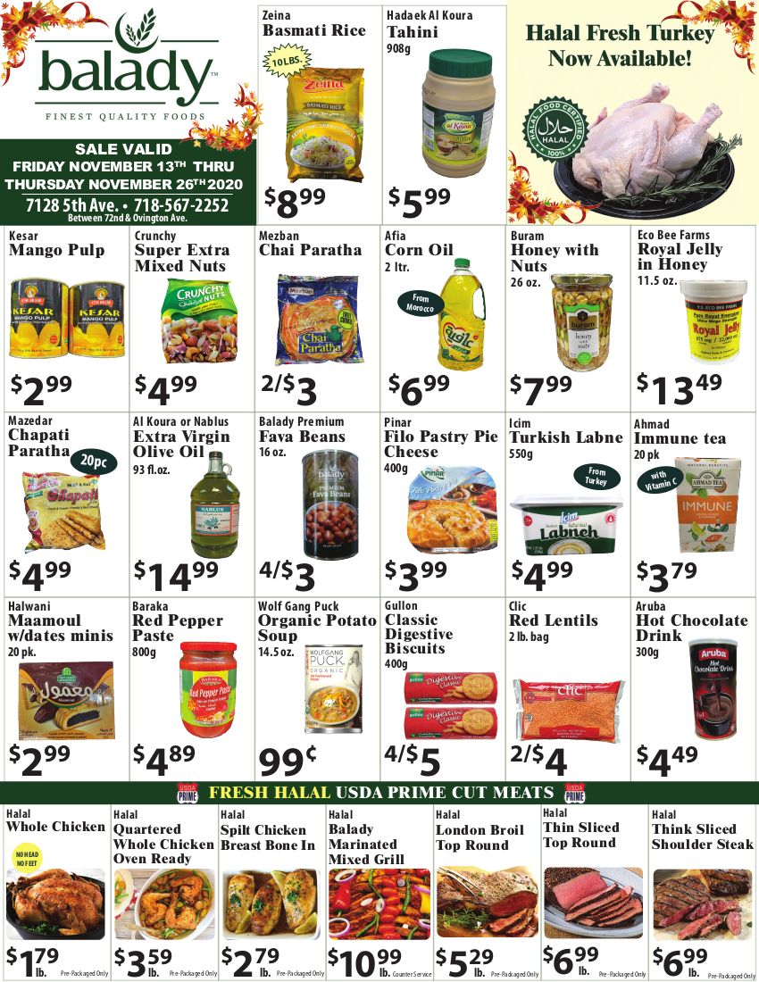 Balady Thanksgiving Weekly Ad Flyer November 20 to November 26, 2020