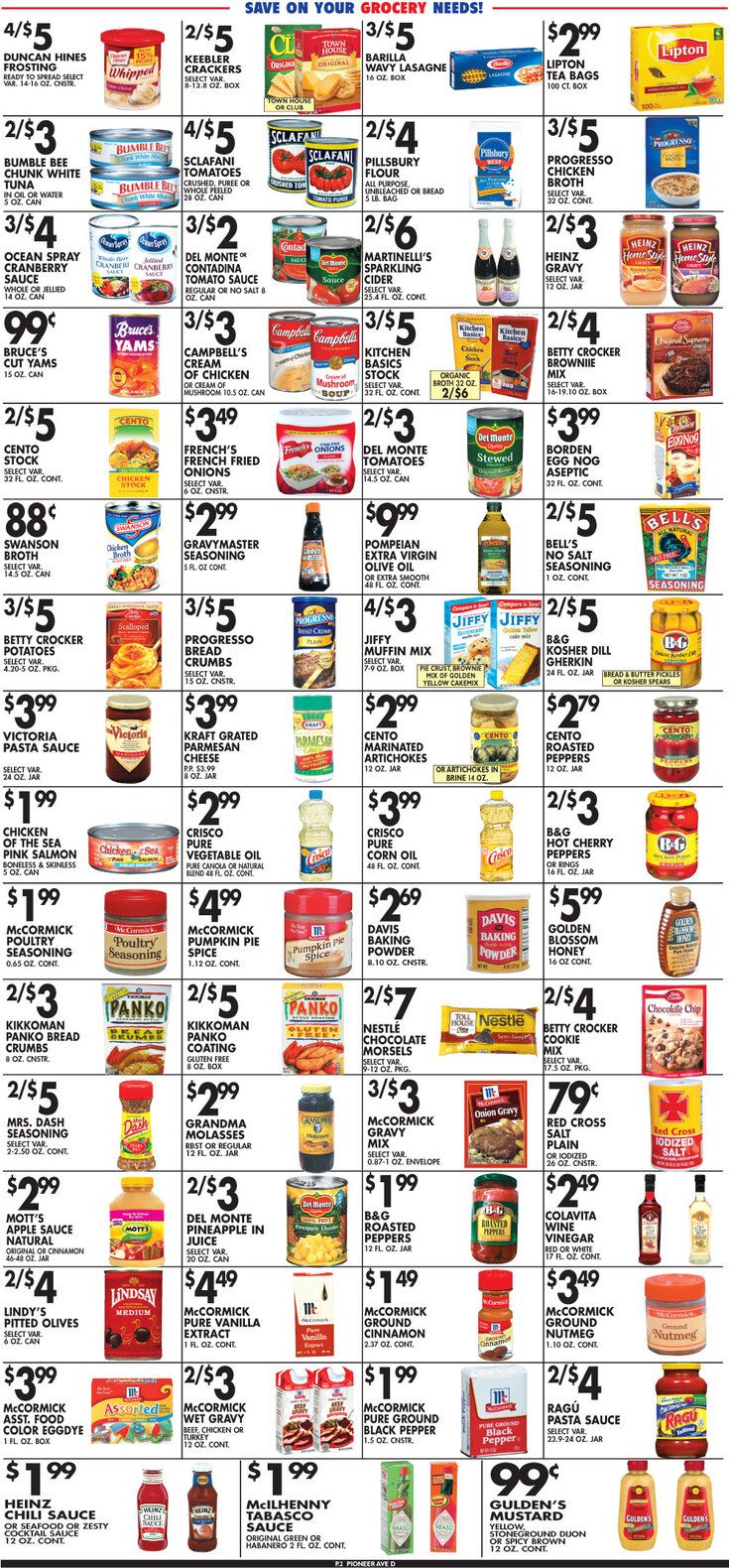 Pioneer Supermarkets Thanksgiving Weekly Ad Flyer November 20 to November 26, 2020