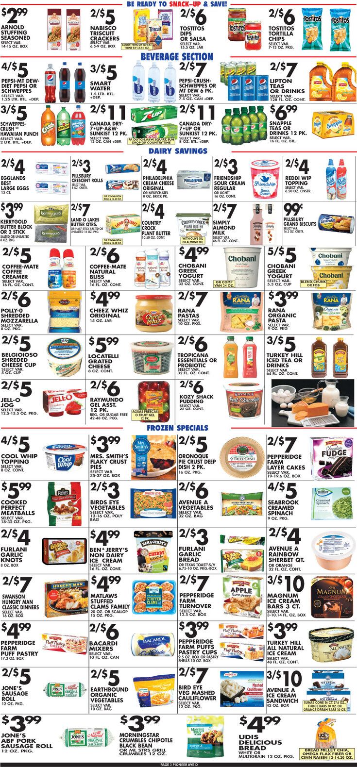 Pioneer Supermarkets Thanksgiving Weekly Ad Flyer November 20 to November 26, 2020