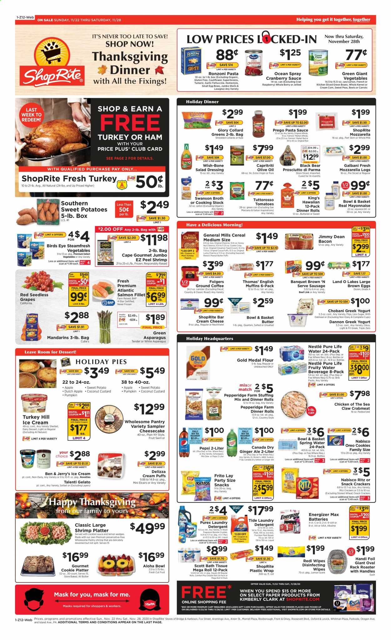 ShopRite (CT, DE, MD, NJ, NY, PA) Weekly Ad Flyer November 22 to November 28