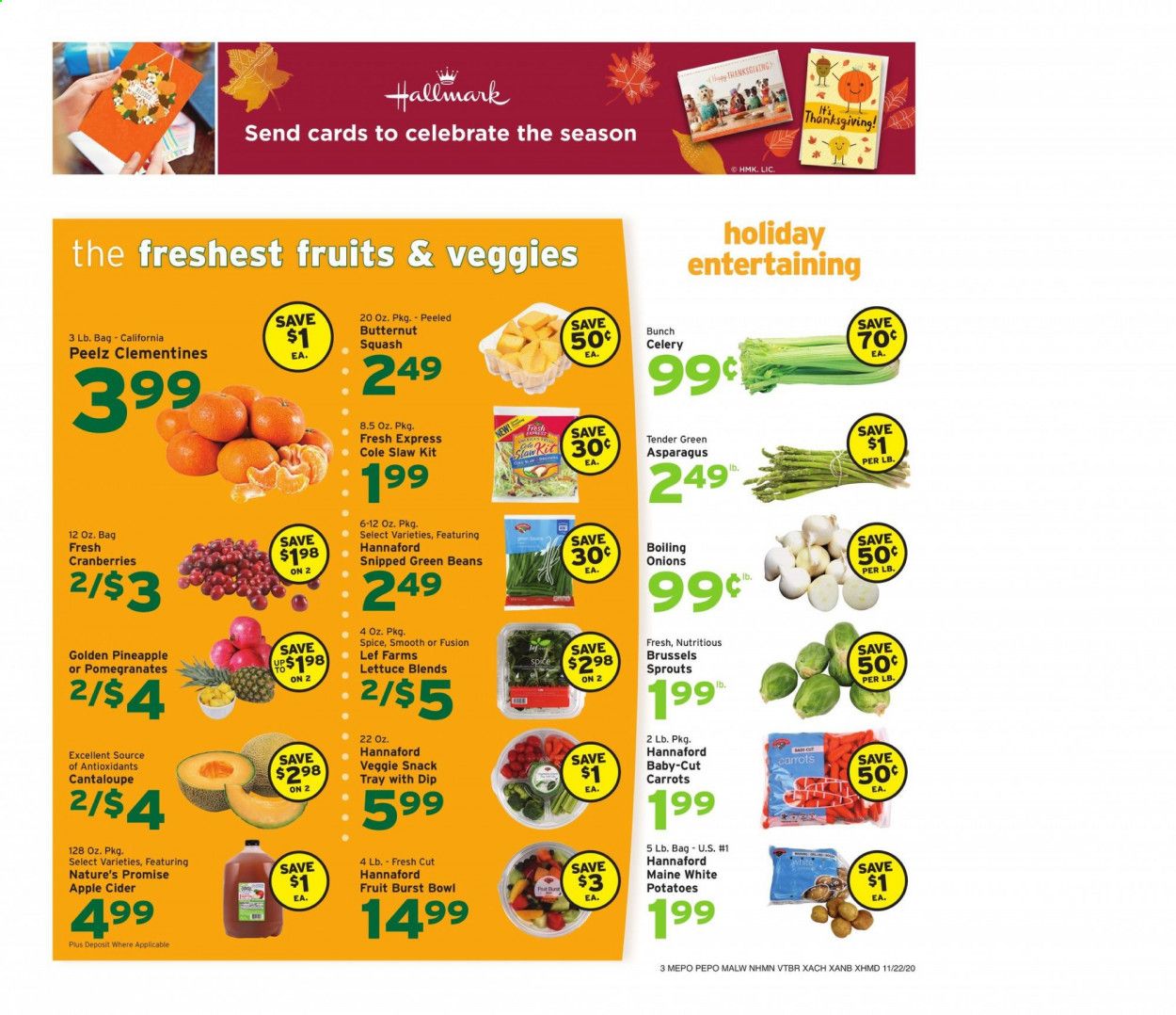 Hannaford (ME) Weekly Ad Flyer November 22 to November 28