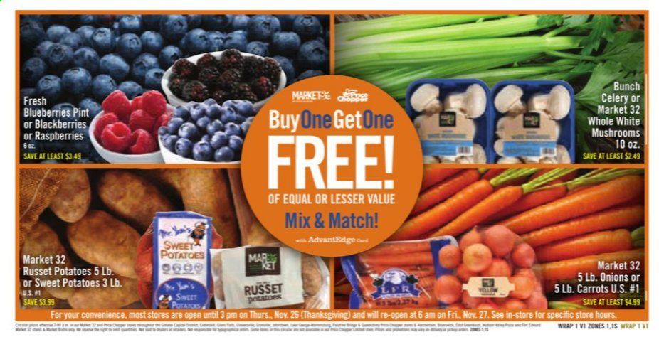 Price Chopper (CT, MA, NH, NY, PA, VT) Weekly Ad Flyer November 22 to November 29