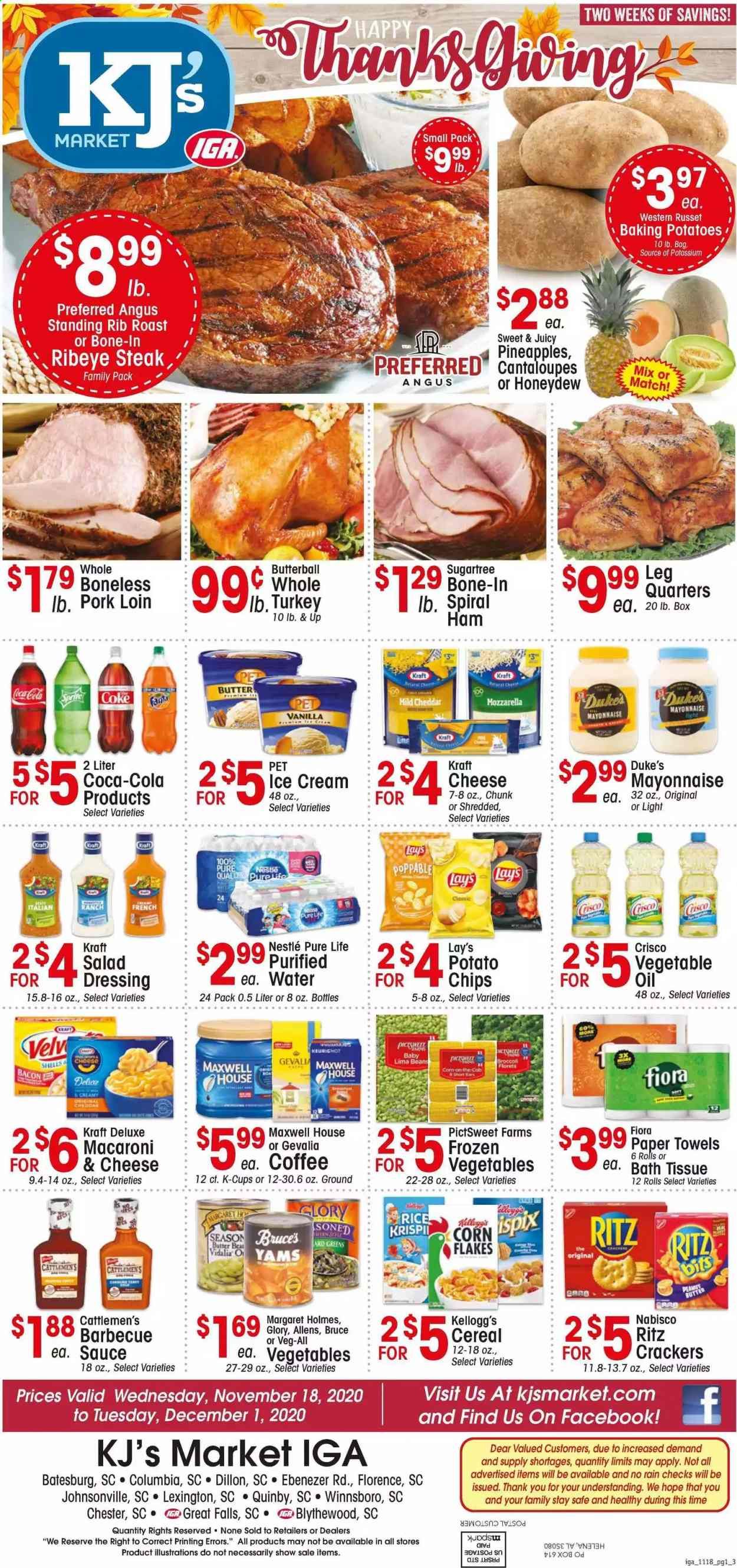 KJ´s Market (GA, SC) Weekly Ad Flyer November 18 to December 1