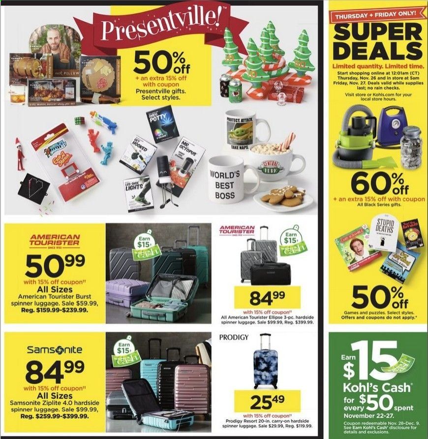 Kohl's Weekly Ad Flyer November 22 to November 27