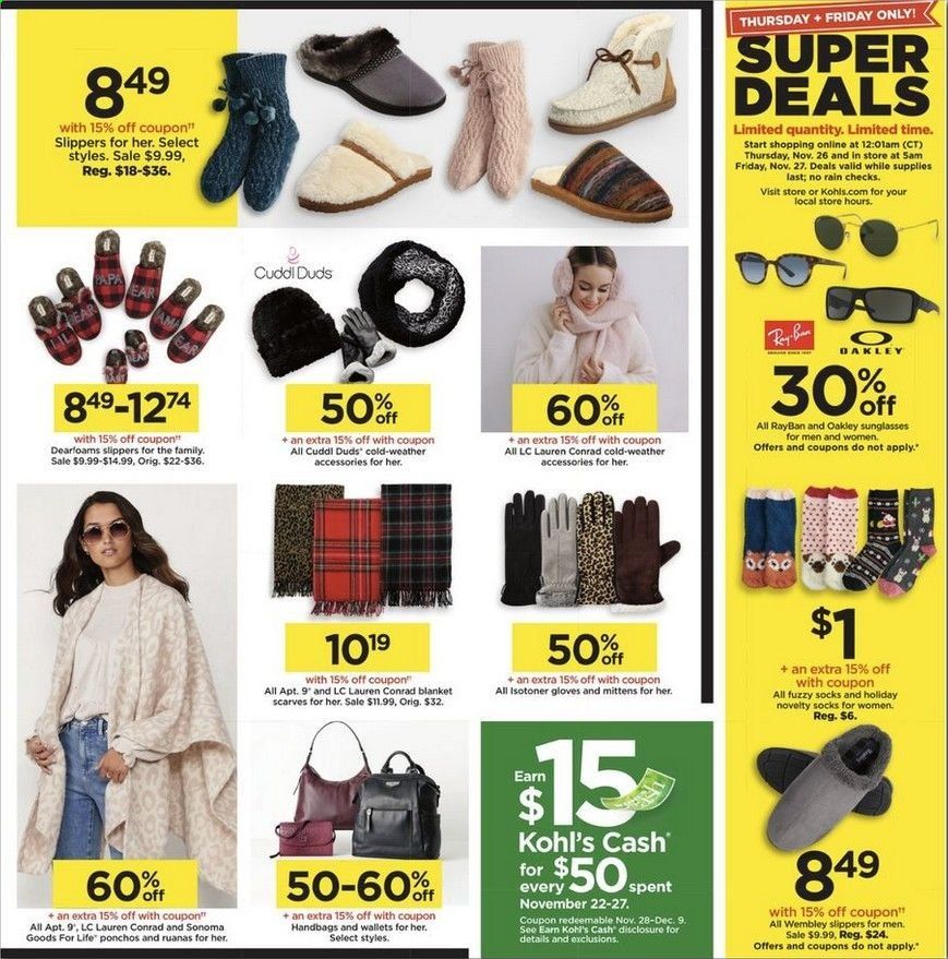 Kohl's Weekly Ad Flyer November 22 to November 27