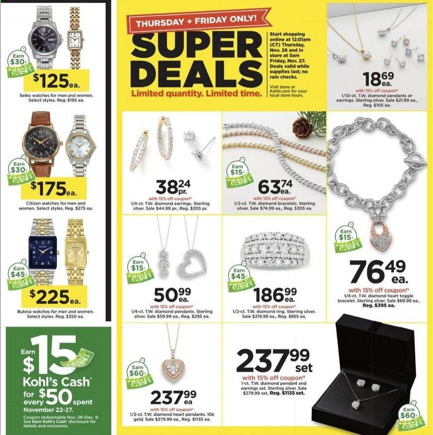 Kohl's Weekly Ad Flyer November 22 to November 27
