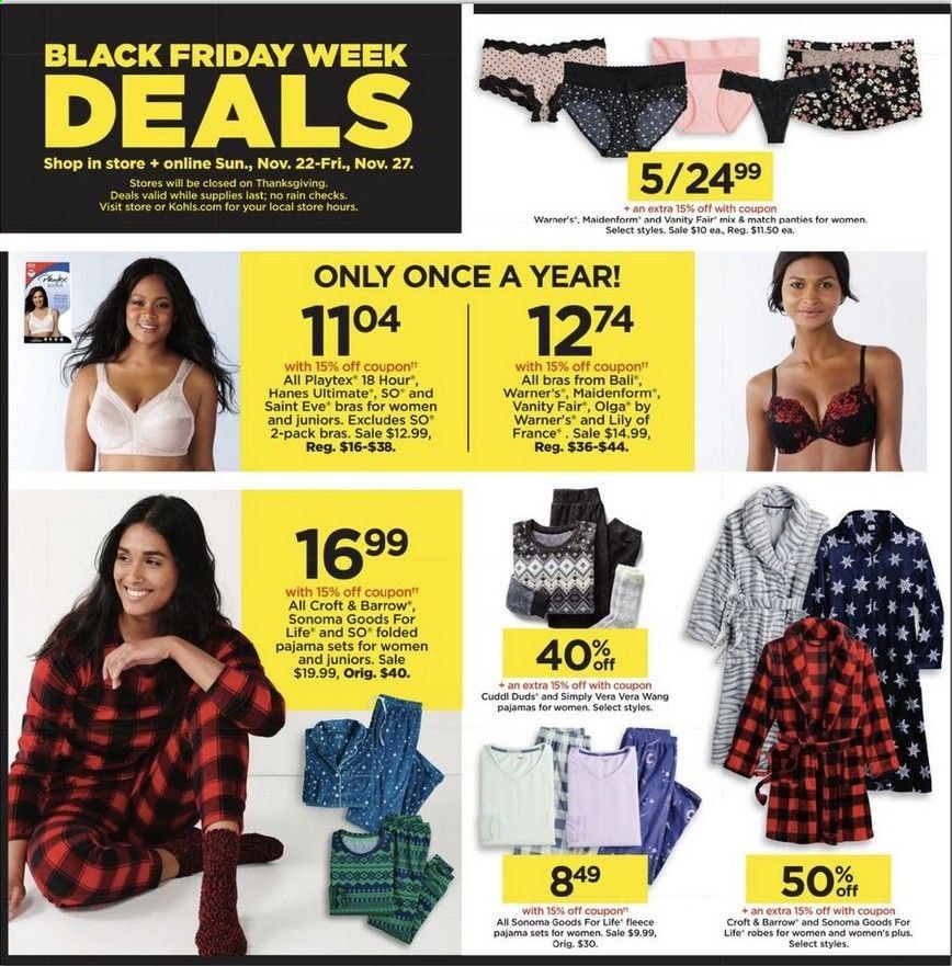 Kohl's Weekly Ad Flyer November 22 to November 27