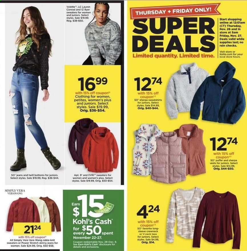Kohl's Weekly Ad Flyer November 22 to November 27