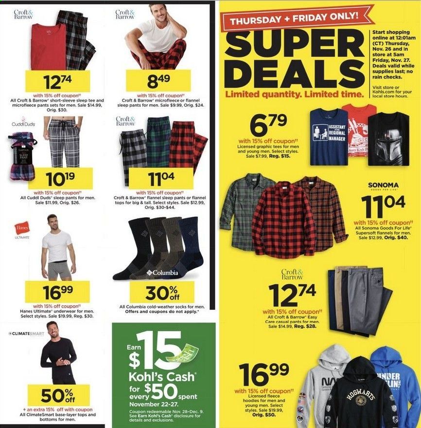 Kohl's Weekly Ad Flyer November 22 to November 27