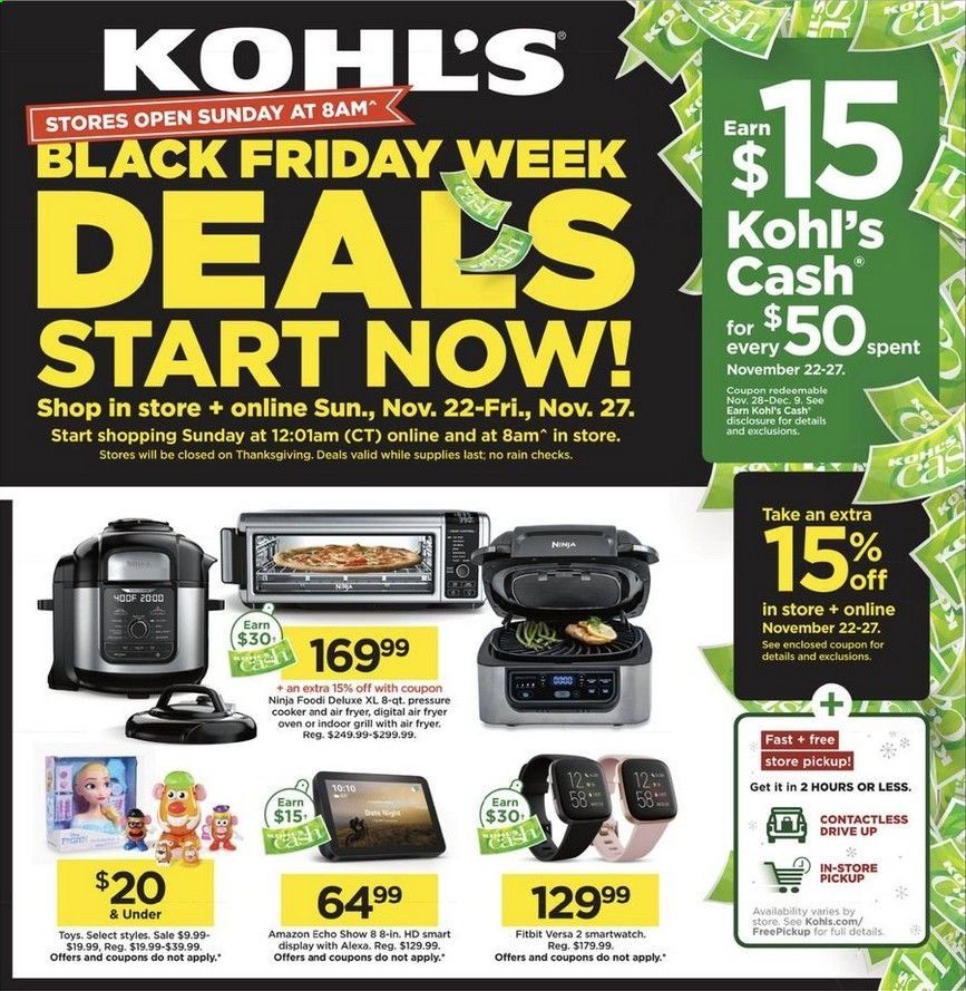 Kohl's Weekly Ad Flyer November 22 to November 27