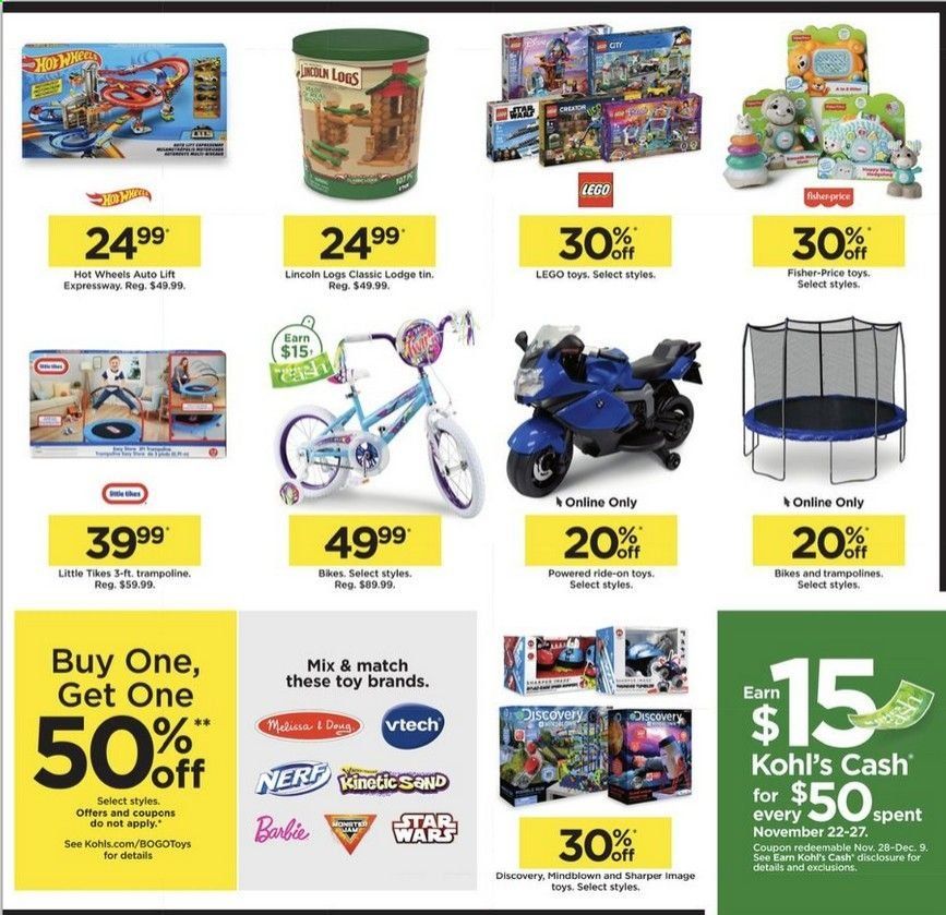 Kohl's Weekly Ad Flyer November 22 to November 27