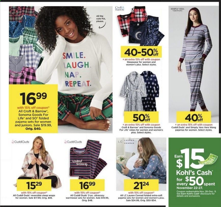 Kohl's Weekly Ad Flyer November 22 to November 27