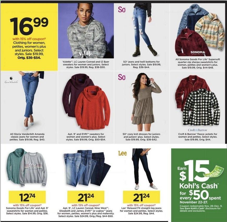Kohl's Weekly Ad Flyer November 22 to November 27