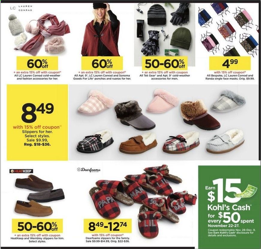 Kohl's Weekly Ad Flyer November 22 to November 27