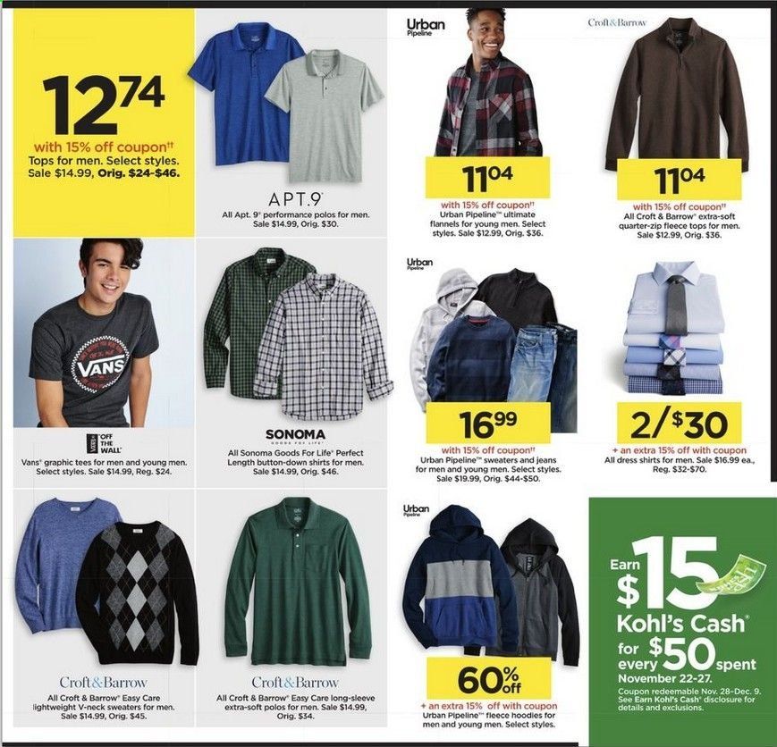 Kohl's Weekly Ad Flyer November 22 to November 27