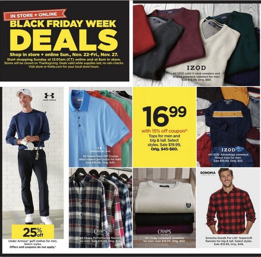 Kohl's Weekly Ad Flyer November 22 to November 27