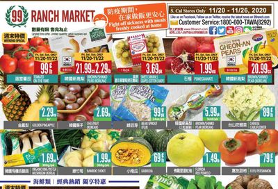 99 Ranch Market (CA) Weekly Ad Flyer November 20 to November 26