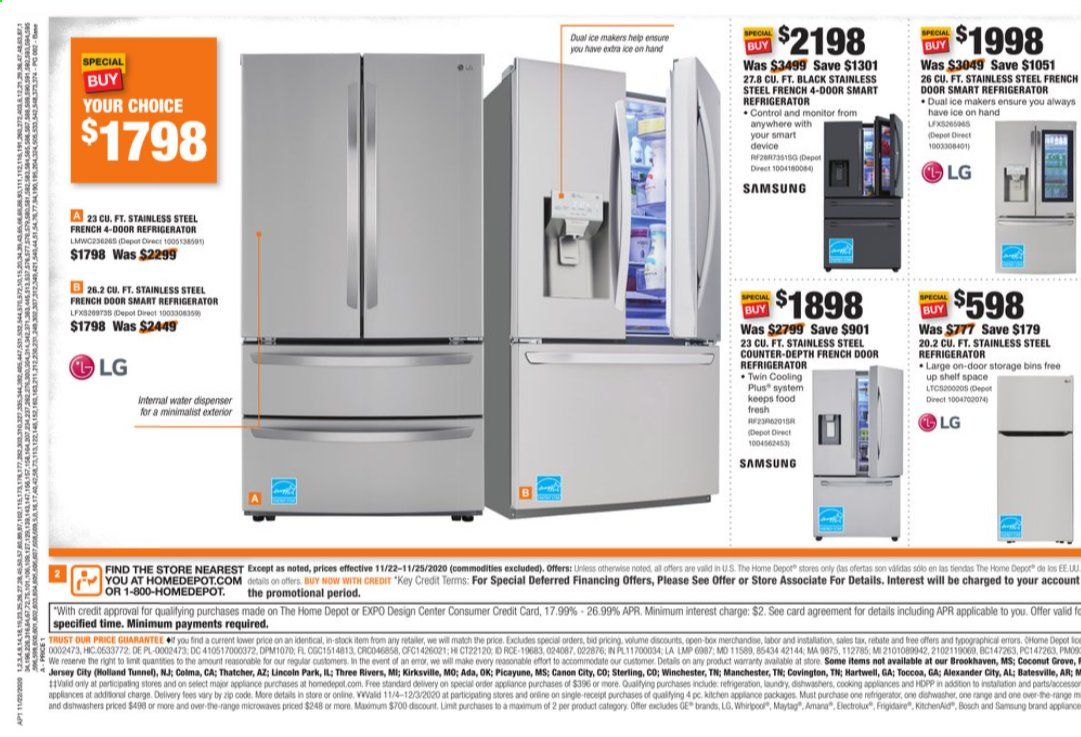 The Home Depot Weekly Ad Flyer November 16 to November 25