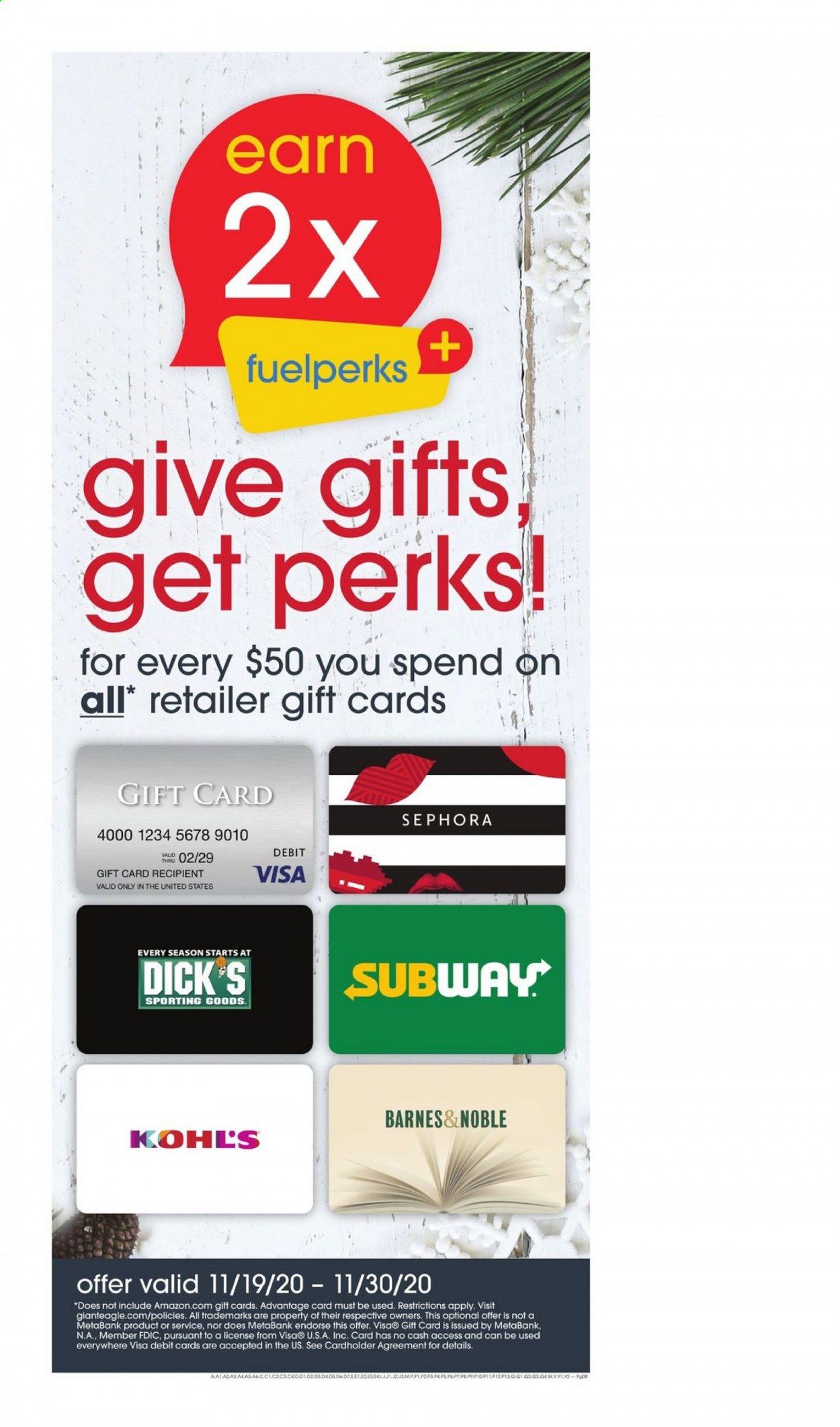 Giant Eagle (IN, MD, OH, PA, WV) Weekly Ad Flyer November 19 to November 25