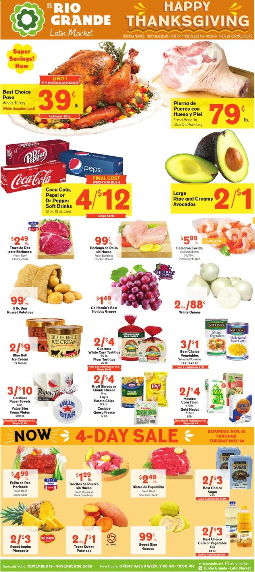 El Rio Grande (10, 21, 25, 30, 34, 53, 90) Weekly Ad Flyer November 18 to November 26