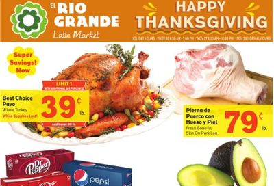 El Rio Grande (10, 21, 25, 30, 34, 53, 90) Weekly Ad Flyer November 18 to November 26