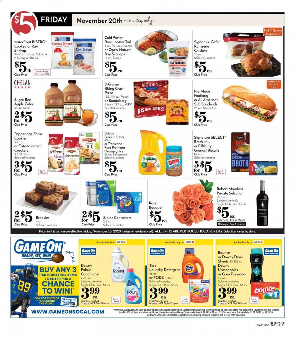 Pavilions (CA) Weekly Ad Flyer November 18 to November 26