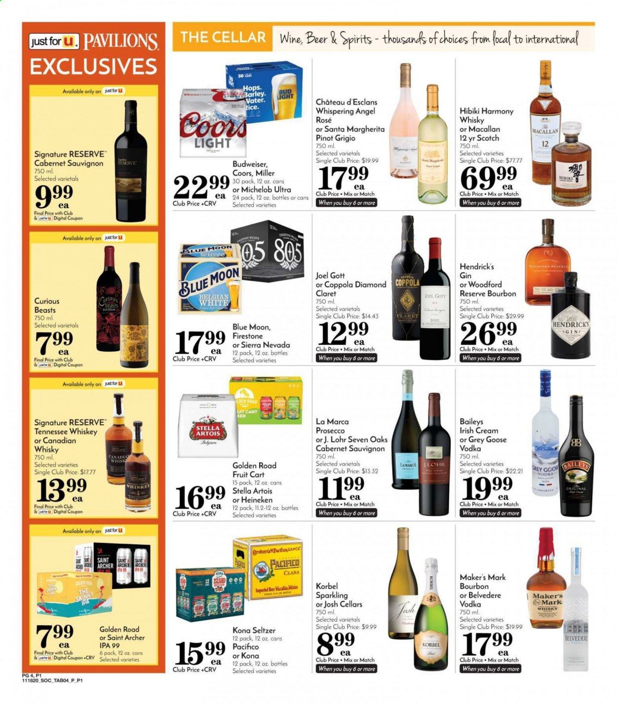 Pavilions (CA) Weekly Ad Flyer November 18 to November 26