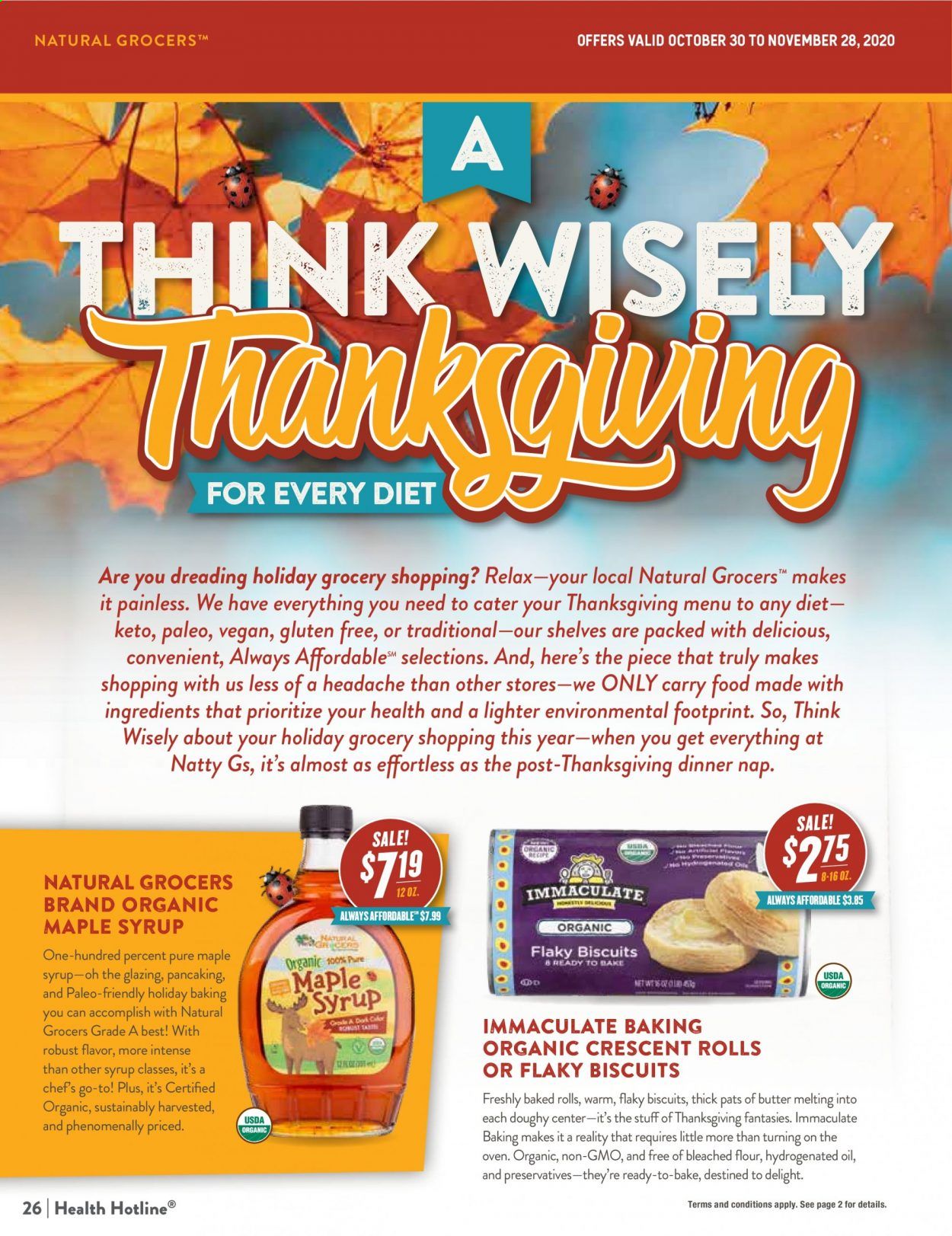 Natural Grocers Weekly Ad Flyer October 30 to November 28