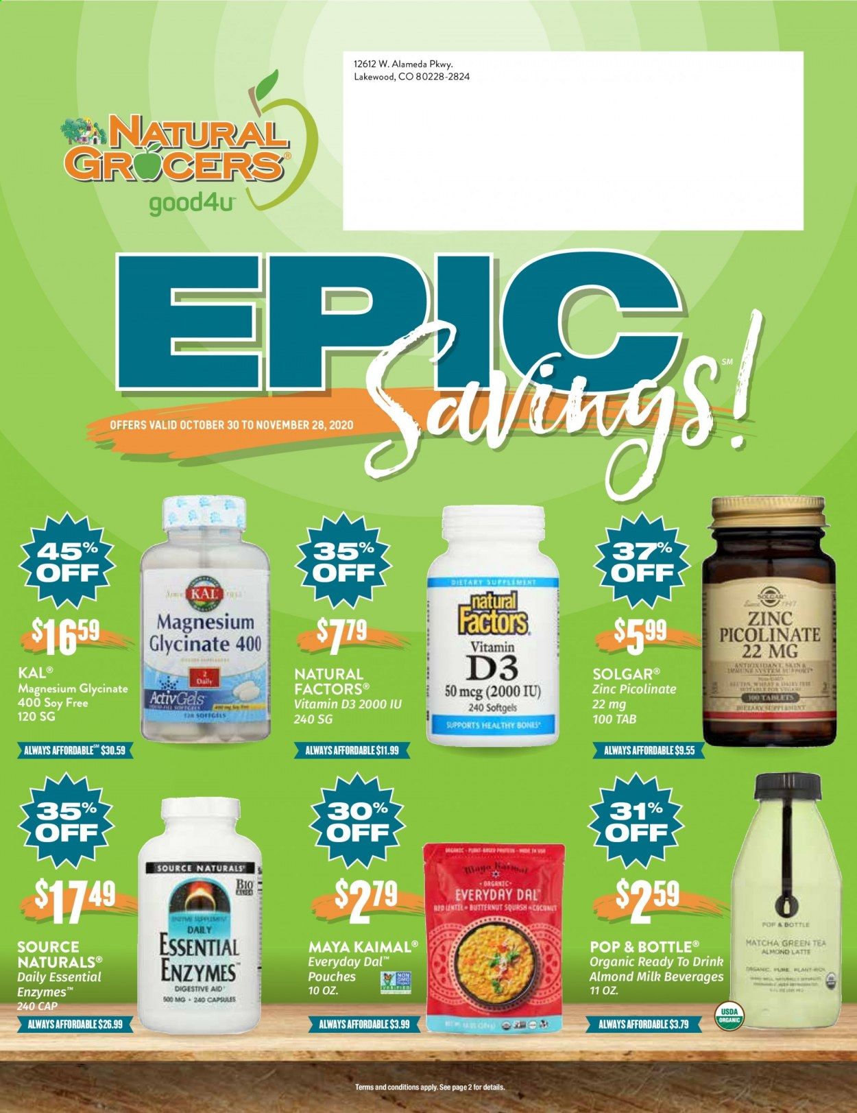 Natural Grocers Weekly Ad Flyer October 30 to November 28